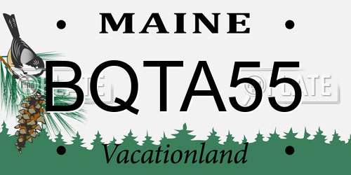 BQTA55 Maine License Plate