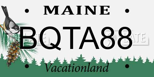BQTA88 Maine License Plate