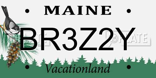 BR3Z2Y Maine License Plate