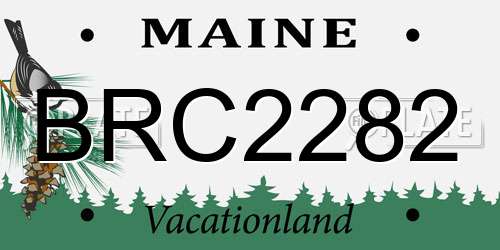 BRC2282 Maine License Plate