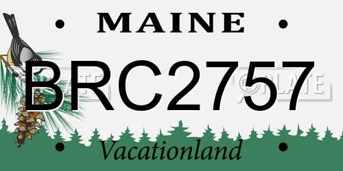 BRC2757 Maine License Plate