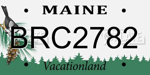 BRC2782 Maine License Plate