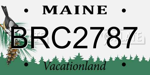 BRC2787 Maine License Plate