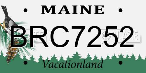 BRC7252 Maine License Plate