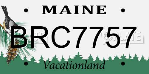 BRC7757 Maine License Plate