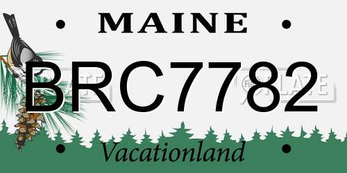 BRC7782 Maine License Plate