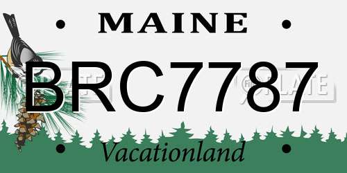 BRC7787 Maine License Plate