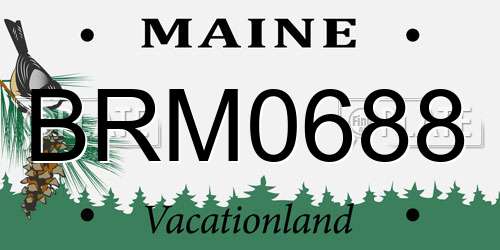 BRM0688 Maine License Plate