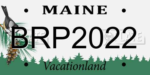 BRP2022 Maine License Plate