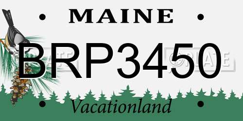 BRP3450 Maine License Plate