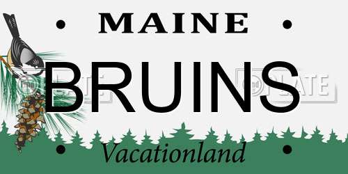BRUINS Maine License Plate