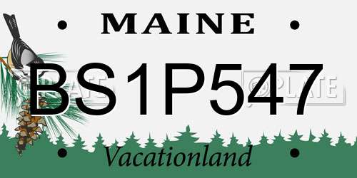 BS1P547 Maine License Plate
