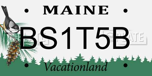 BS1T5B Maine License Plate