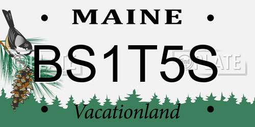 BS1T5S Maine License Plate