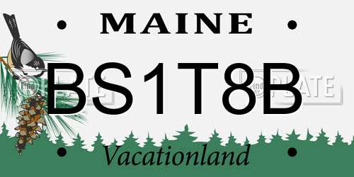 BS1T8B Maine License Plate