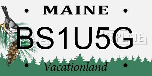 BS1U5G Maine License Plate