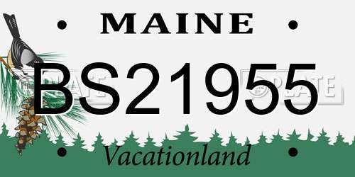 BS21955 Maine License Plate
