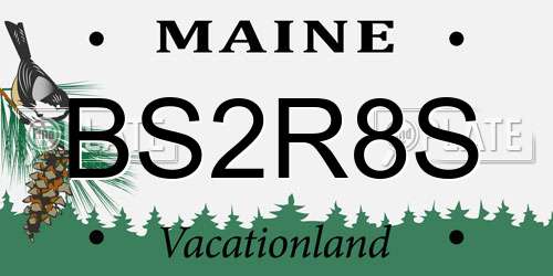 BS2R8S Maine License Plate