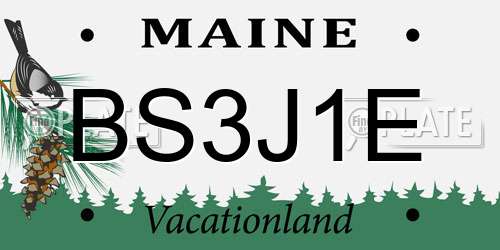 BS3J1E Maine License Plate