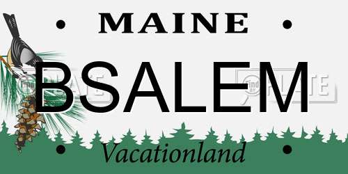 BSALEM Maine License Plate
