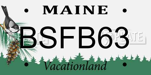 BSFB63 Maine License Plate