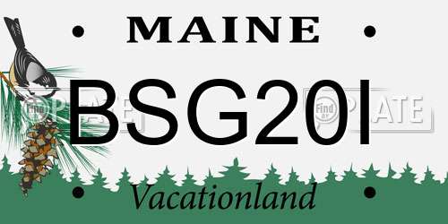 BSG20I Maine License Plate