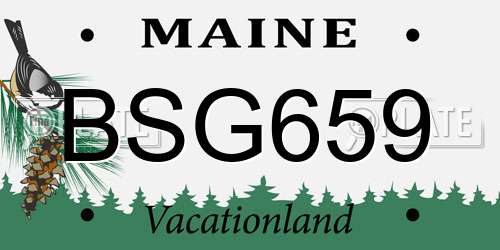 BSG659 Maine License Plate