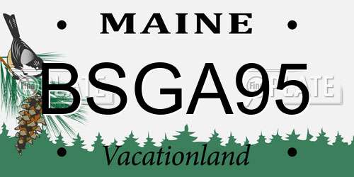 BSGA95 Maine License Plate