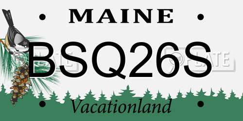BSQ26S Maine License Plate