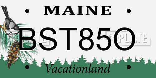 BST85O Maine License Plate