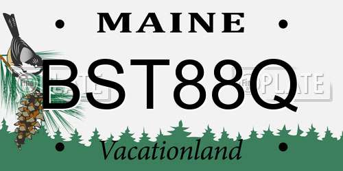 BST88Q Maine License Plate