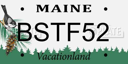 BSTF52 Maine License Plate