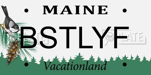BSTLYF Maine License Plate