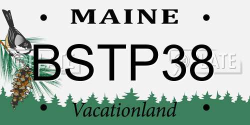 BSTP38 Maine License Plate