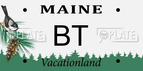 BT Maine License Plate