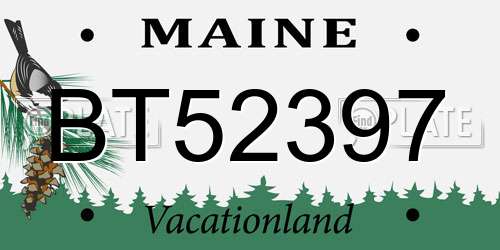 BT52397 Maine License Plate