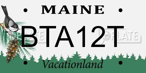 BTA12T Maine License Plate