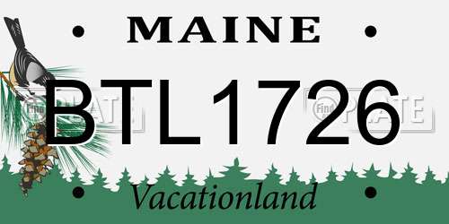 BTL1726 Maine License Plate