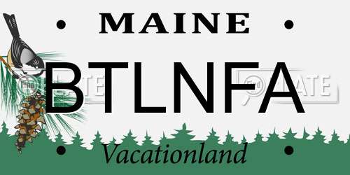 BTLNFA Maine License Plate