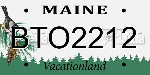 BTO2212 Maine License Plate