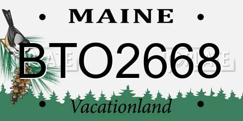 BTO2668 Maine License Plate