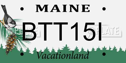 BTT15I Maine License Plate
