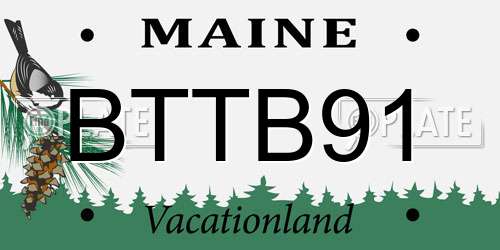 BTTB91 Maine License Plate