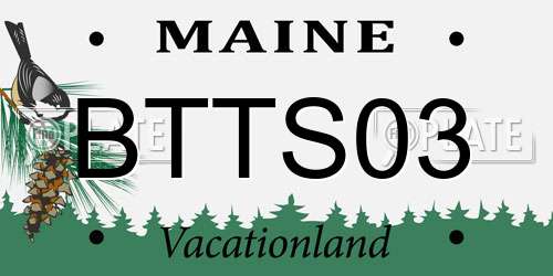 BTTS03 Maine License Plate
