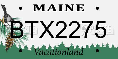 BTX2275 Maine License Plate
