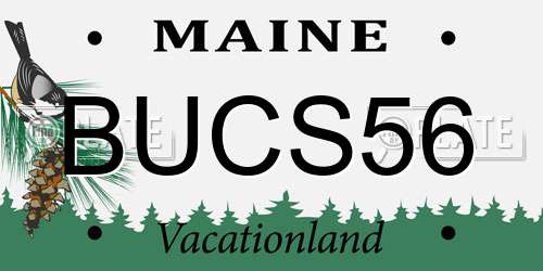 BUCS56 Maine License Plate