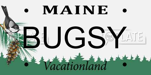 BUGSY Maine License Plate