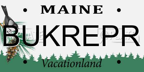 BUKREPR Maine License Plate