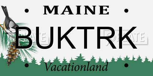 BUKTRK Maine License Plate