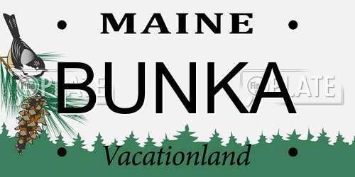 BUNKA Maine License Plate